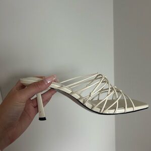 Steve Madden Cream Strappy Heels